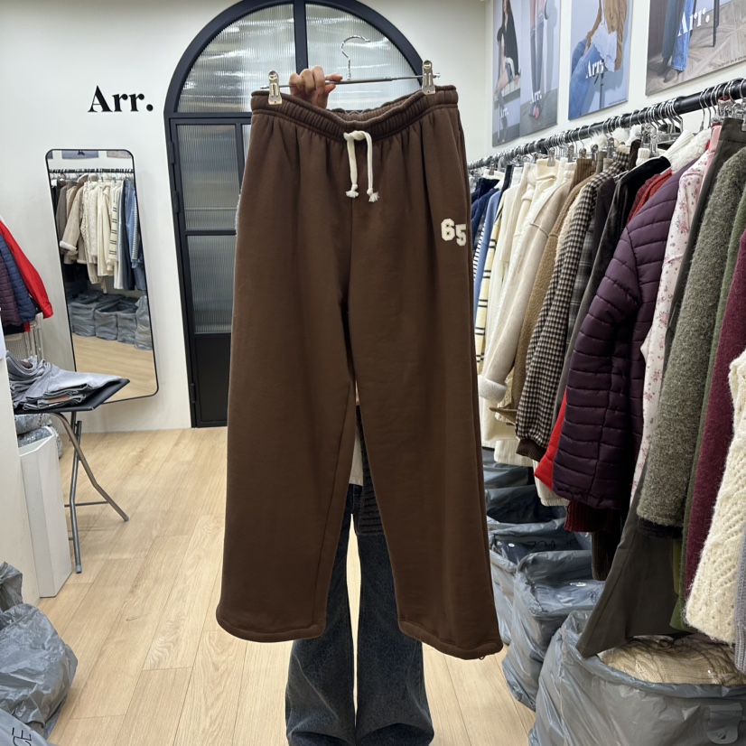 ARR東大門㊣代購女裝新品推薦時尚職業熱賣人氣休閑褲加絨羊毛ARR休閑褲圖色2