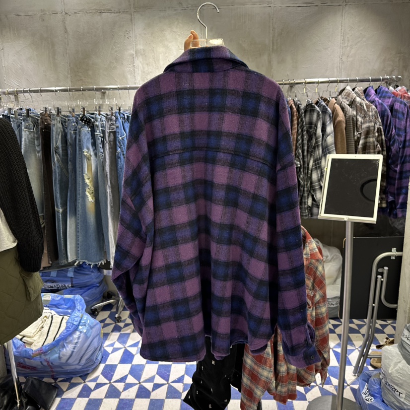 AMOUR韓國直郵㊣女士新款休閑時尚熱賣推薦職業襯衫蕾絲衫格紋AMOUR襯衫/蕾絲衫