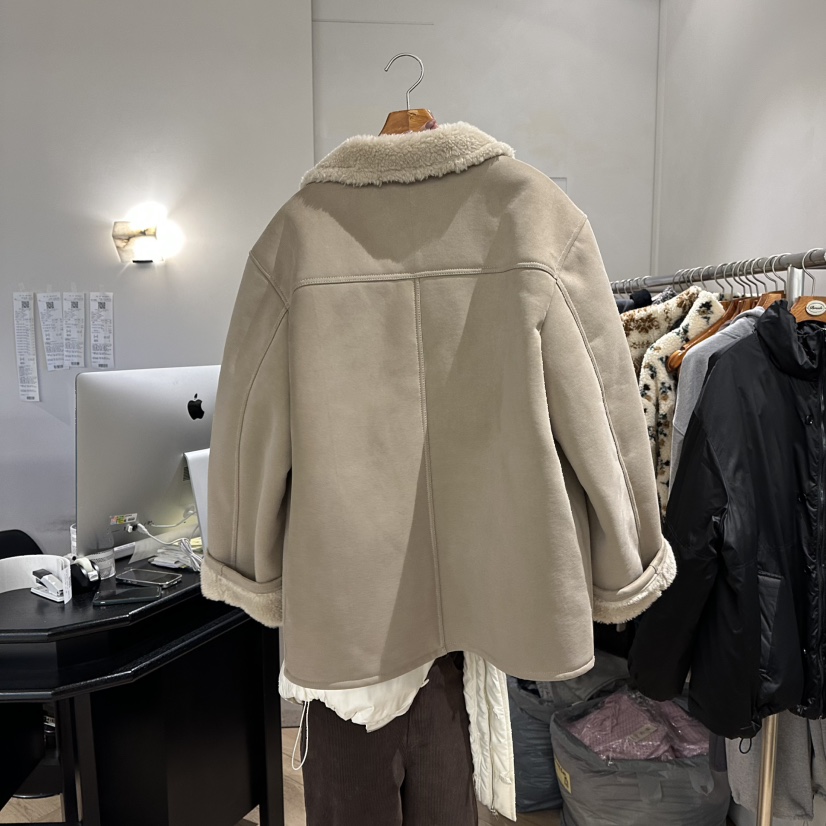 BRUSH-P韓國代購㊣女裝新品推薦熱賣休閑職業人氣短款大衣BRUSH-P短款大衣