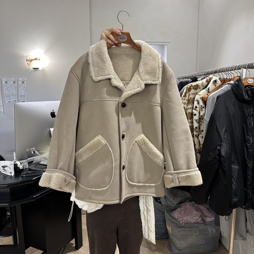 BRUSH-P韓國代購㊣女裝新品推薦熱賣休閑職業人氣短款大衣BRUSH-P短款大衣圖色1