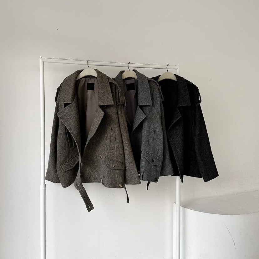 RIJINA韓國直郵㊣女士新款人氣25秋冬推薦熱賣休閑中長款大衣RIJINA中長款大衣