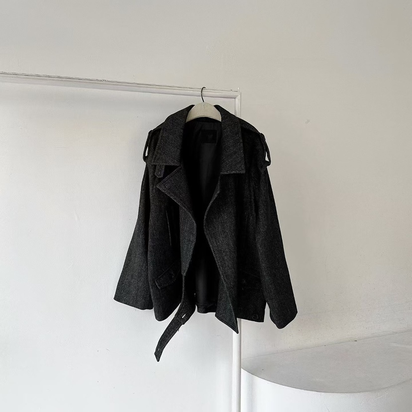 RIJINA韓國直郵㊣女士新款人氣25秋冬推薦熱賣休閑中長款大衣RIJINA中長款大衣圖色1