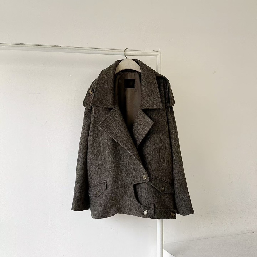 RIJINA韓國直郵㊣女士新款人氣25秋冬推薦熱賣休閑中長款大衣RIJINA中長款大衣圖色2