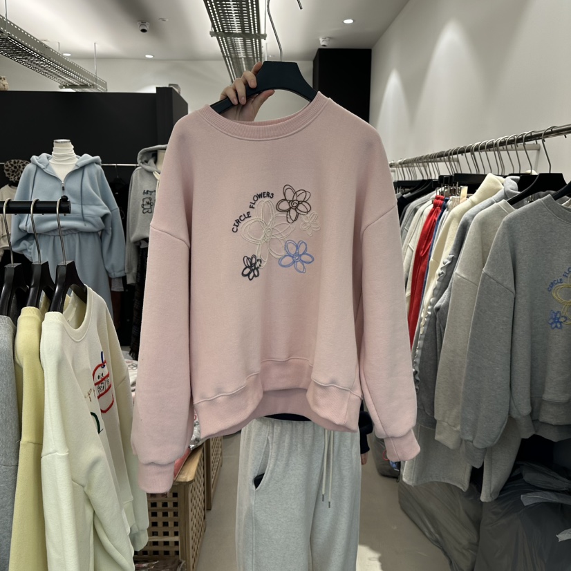 A.CES韓國直郵㊣女士新品人氣熱賣推薦25秋冬職業衛衣加絨A.CES衛衣圖色2