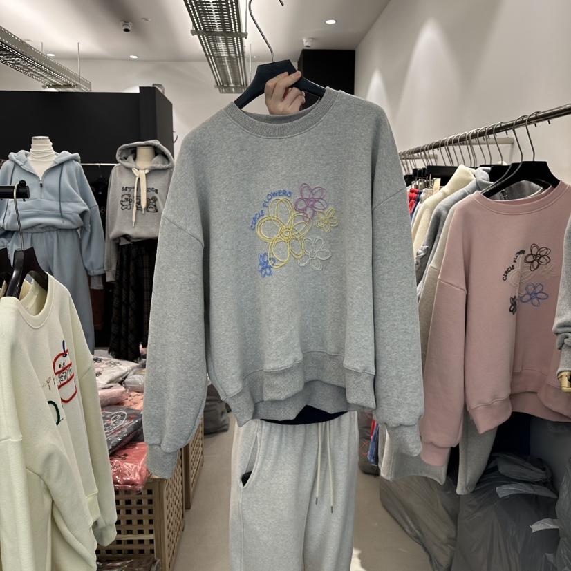 A.CES韓國直郵㊣女士新品人氣熱賣推薦25秋冬職業衛衣加絨A.CES衛衣圖色3