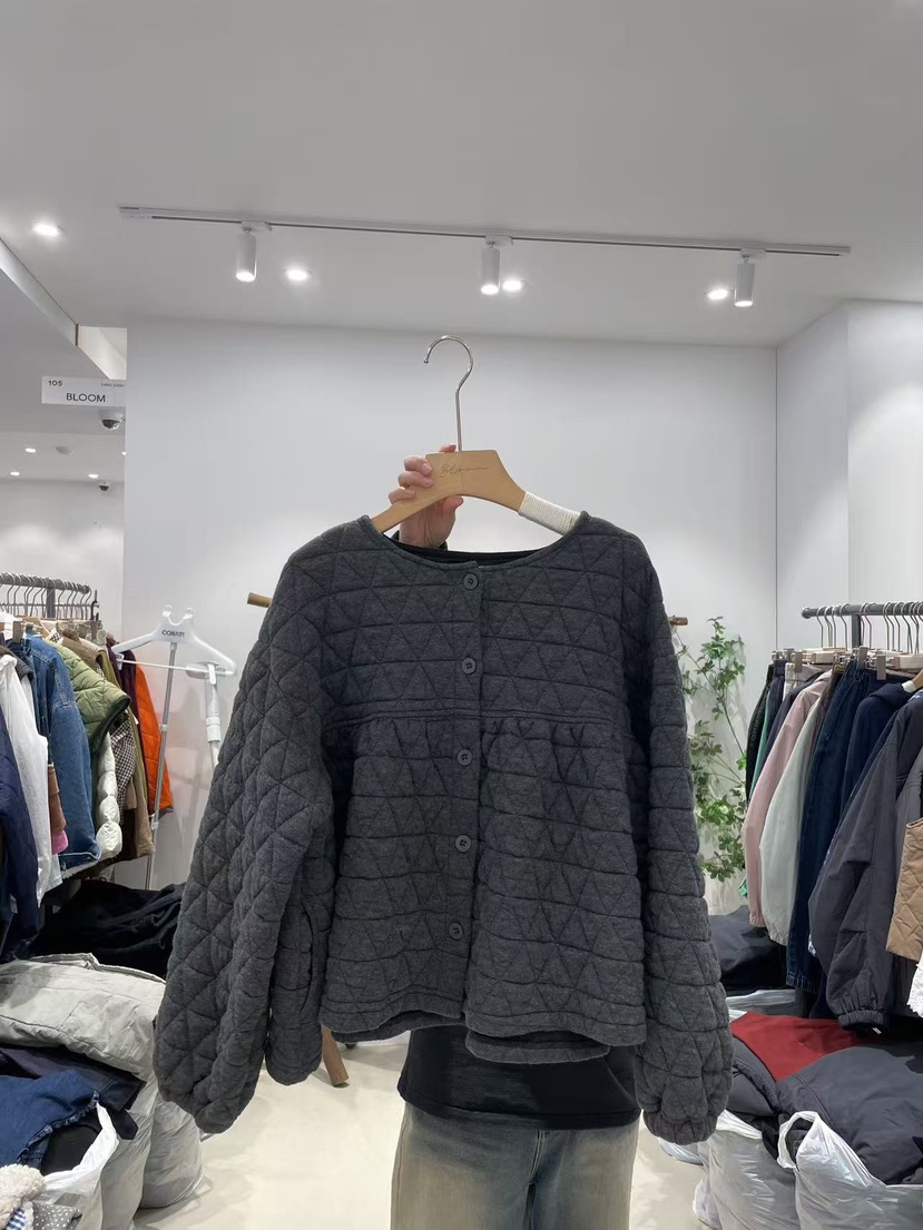 BLOOM韓國直郵㊣女士新款熱賣人氣25秋冬職業推薦夾克棉質絎縫BLOOM-S夾克圖色2