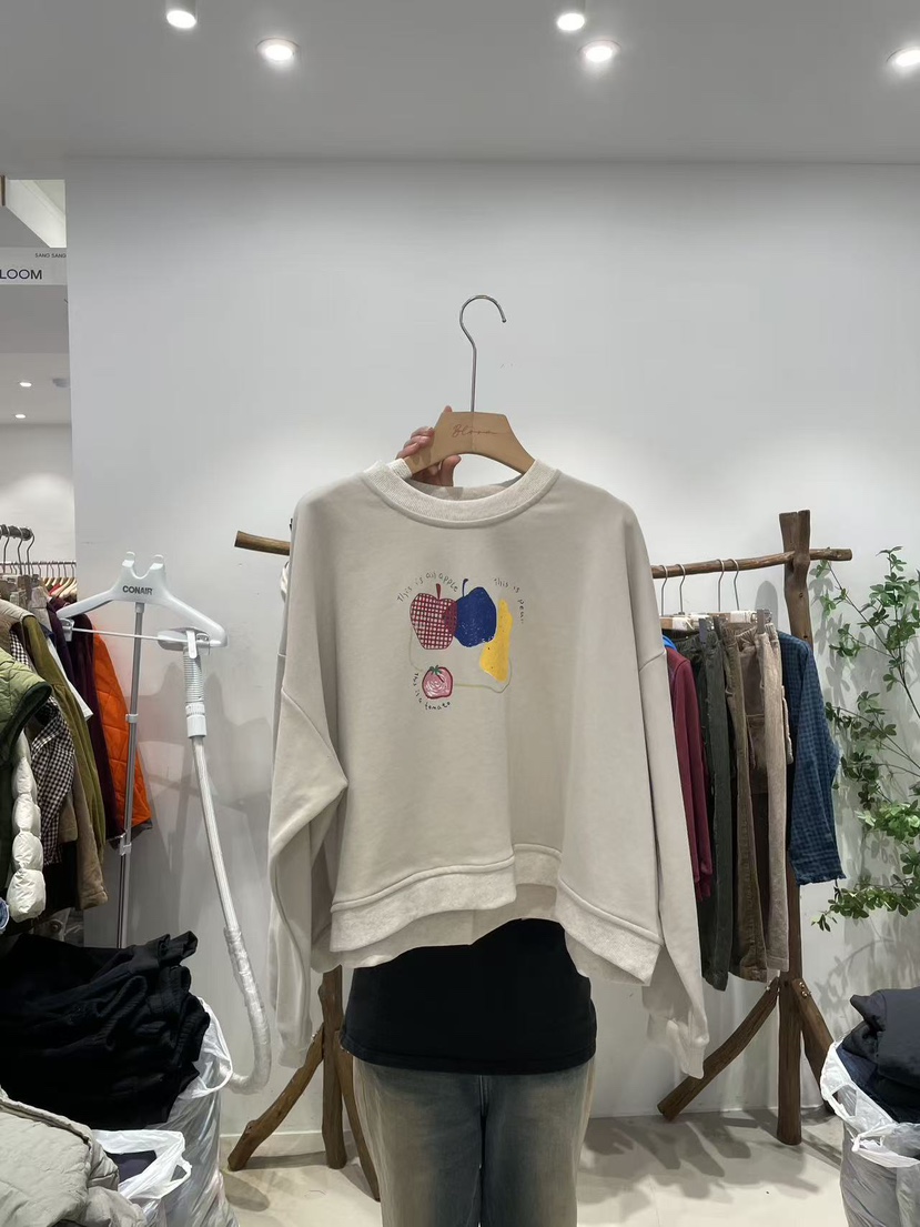 BLOOM韓國代購㊣女士新品休閑25秋冬推薦熱賣職業衛衣不加絨BLOOM-S衛衣圖色1