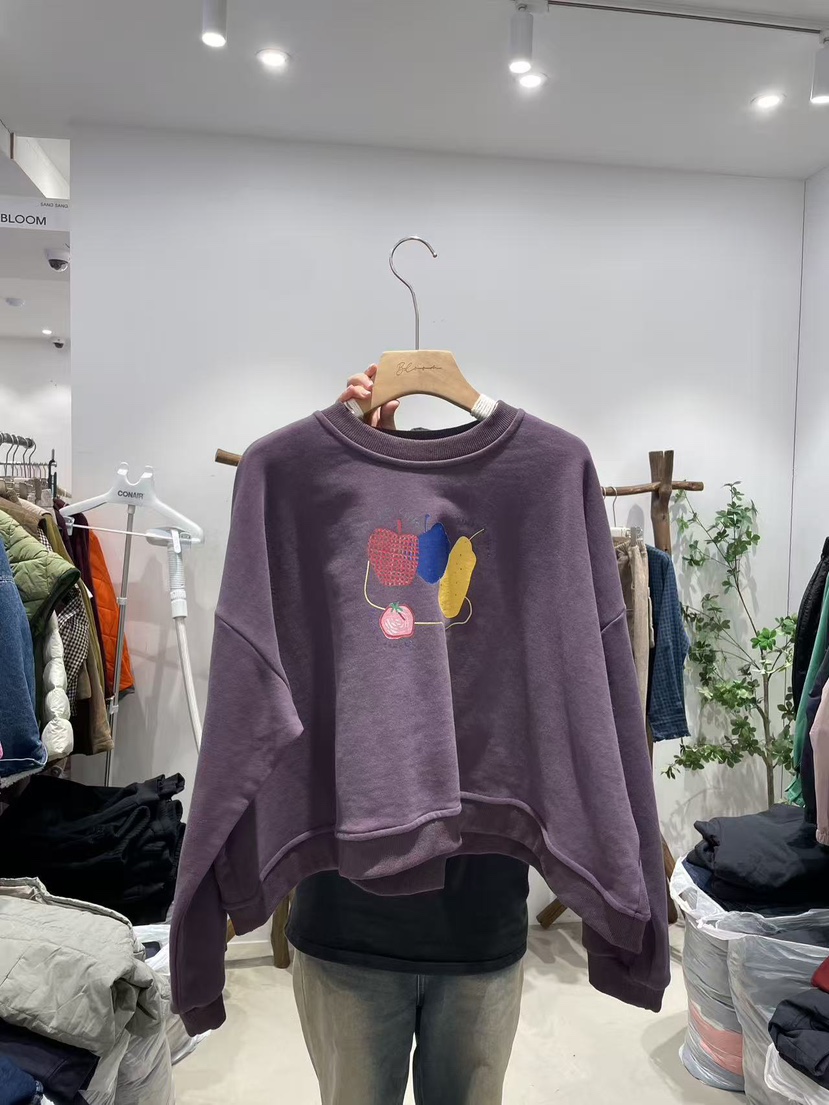 BLOOM韓國代購㊣女士新品休閑25秋冬推薦熱賣職業衛衣不加絨BLOOM-S衛衣圖色3