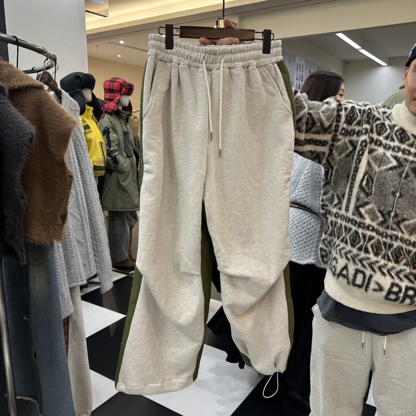 LADYBLACK韓國代購㊣女裝新款推薦職業熱賣25秋冬休閑褲加絨填充LADYBLACK休閑褲圖色1