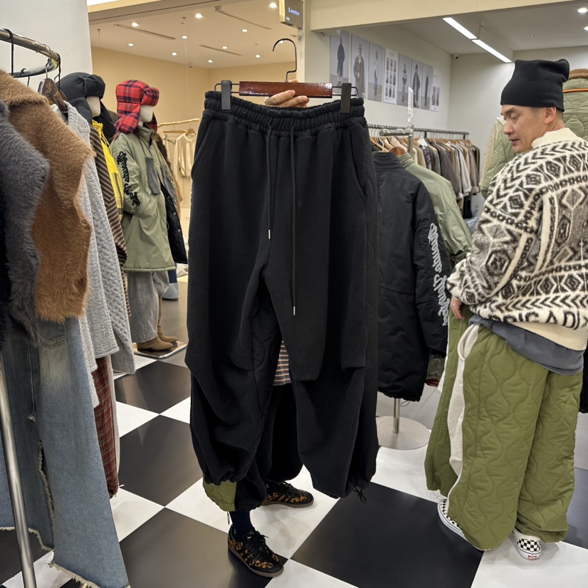 LADYBLACK韓國代購㊣女裝新款推薦職業熱賣25秋冬休閑褲加絨填充LADYBLACK休閑褲圖色2