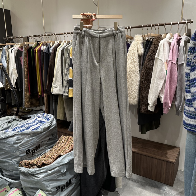 BABYTOUCH韓國直郵㊣女士新品人氣休閑職業25秋冬休閑褲人字紋BABYTOUCH休閑褲圖色1