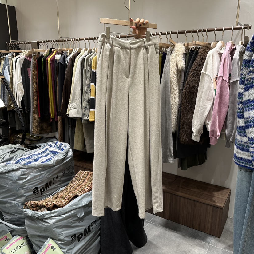 BABYTOUCH韓國直郵㊣女士新品人氣休閑職業25秋冬休閑褲人字紋BABYTOUCH休閑褲圖色2