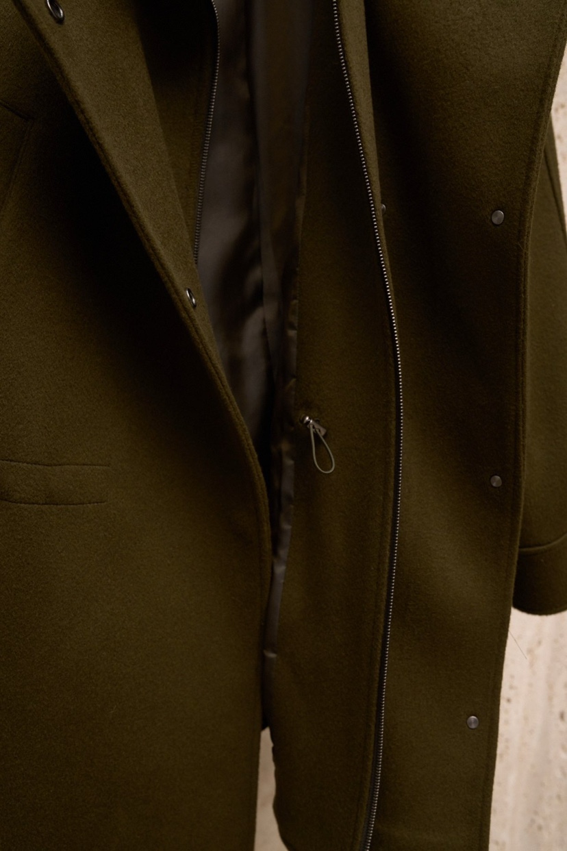 BLOSSOM韓國代購㊣女士新款時尚休閑熱賣中長款大衣含腰帶高領BLOSSOM中長款大衣