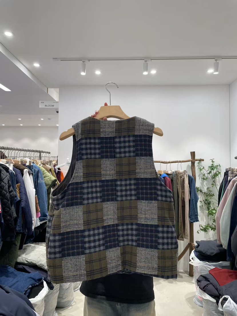 BLOOM東大門㊣實拍女士新品時尚25秋冬推薦休閑吊帶背心格紋BLOOM-S吊帶/背心