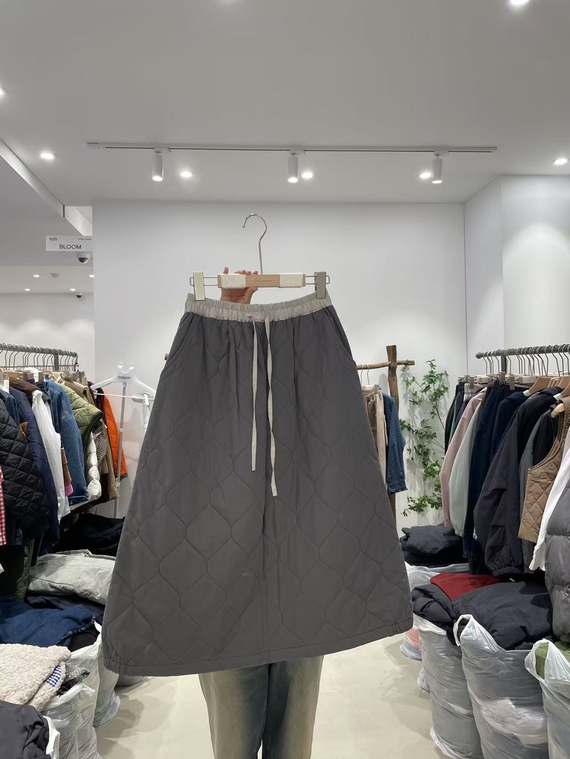 BLOOM東大門㊣實拍女士新品時尚推薦休閑熱賣半身裙中短裙絎縫BLOOM-S半身裙/中短裙圖色1