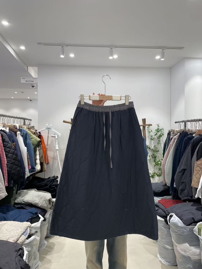 BLOOM東大門㊣實拍女士新品時尚推薦休閑熱賣半身裙中短裙絎縫BLOOM-S半身裙/中短裙圖色2