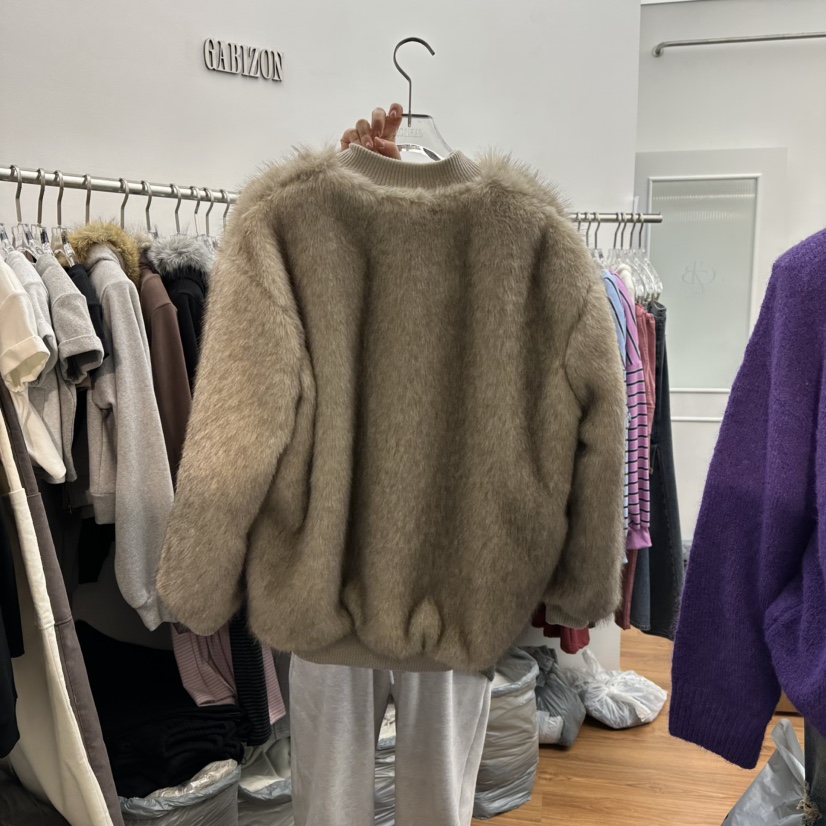 GABIZON東大門㊣代購女裝新品25秋冬推薦時尚短款大衣狐貍復古GABIZON短款大衣