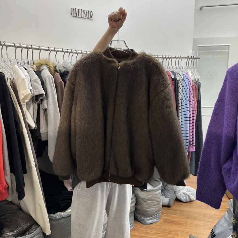GABIZON東大門㊣代購女裝新品25秋冬推薦時尚短款大衣狐貍復古GABIZON短款大衣圖色2