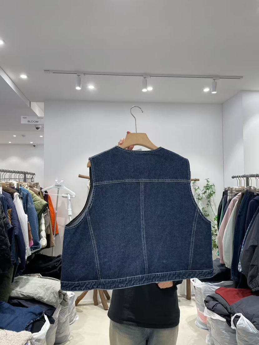 BLOOM韓國直郵㊣女士新品職業25秋冬人氣熱賣時尚馬甲口袋拉鏈BLOOM-S馬甲