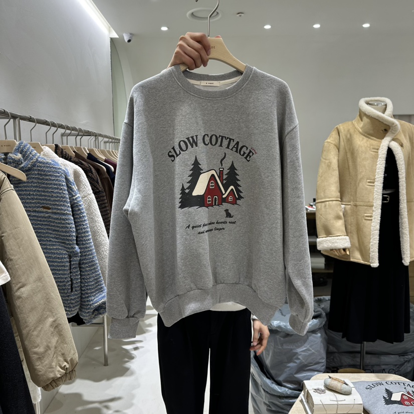 A WANT東大門㊣實拍女裝新品推薦熱賣休閑25秋冬時尚衛衣加絨A WANT衛衣圖色1