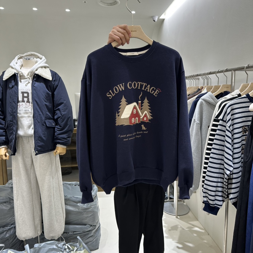 A WANT東大門㊣實拍女裝新品推薦熱賣休閑25秋冬時尚衛衣加絨A WANT衛衣圖色2