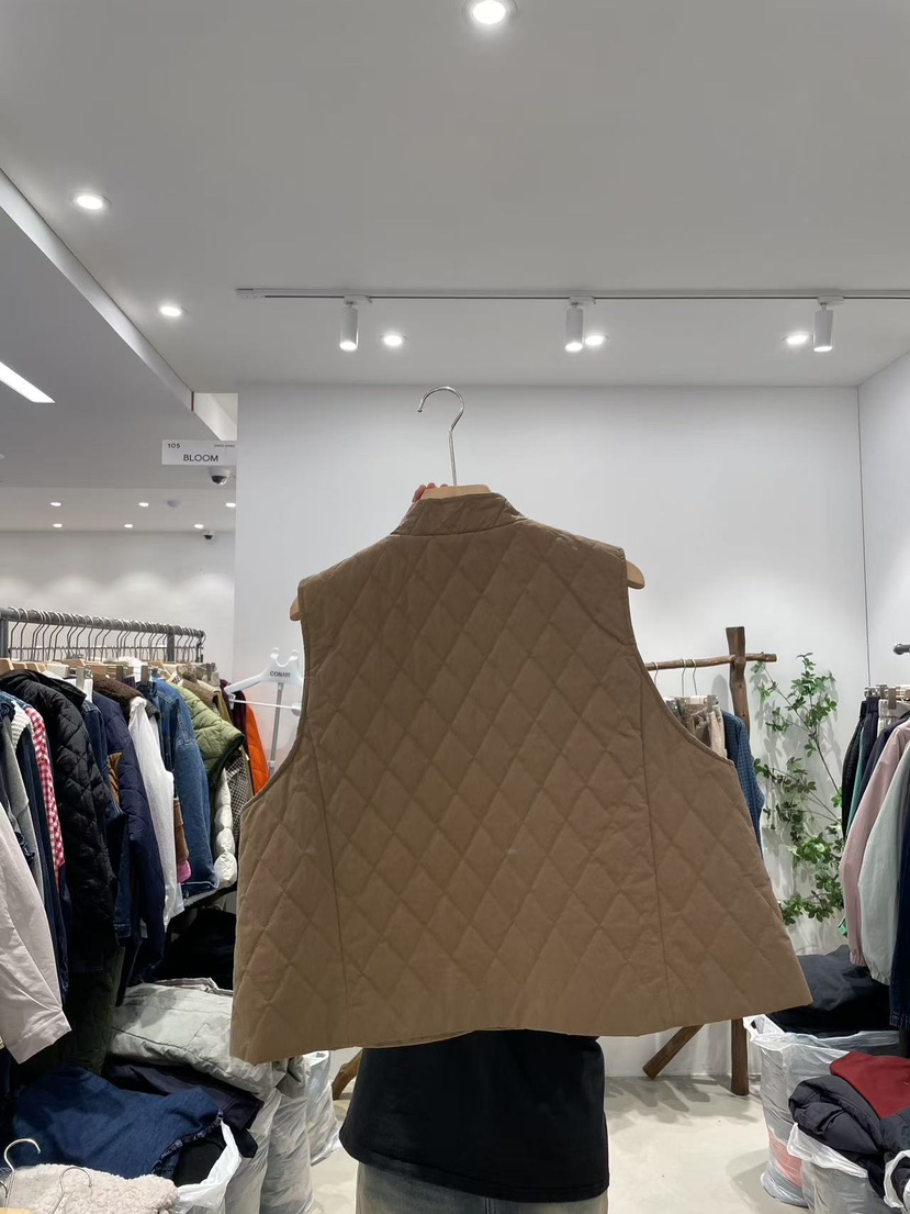 BLOOM韓國直郵㊣女士新款推薦休閑人氣熱賣25秋冬馬甲夾棉絎縫BLOOM-S馬甲