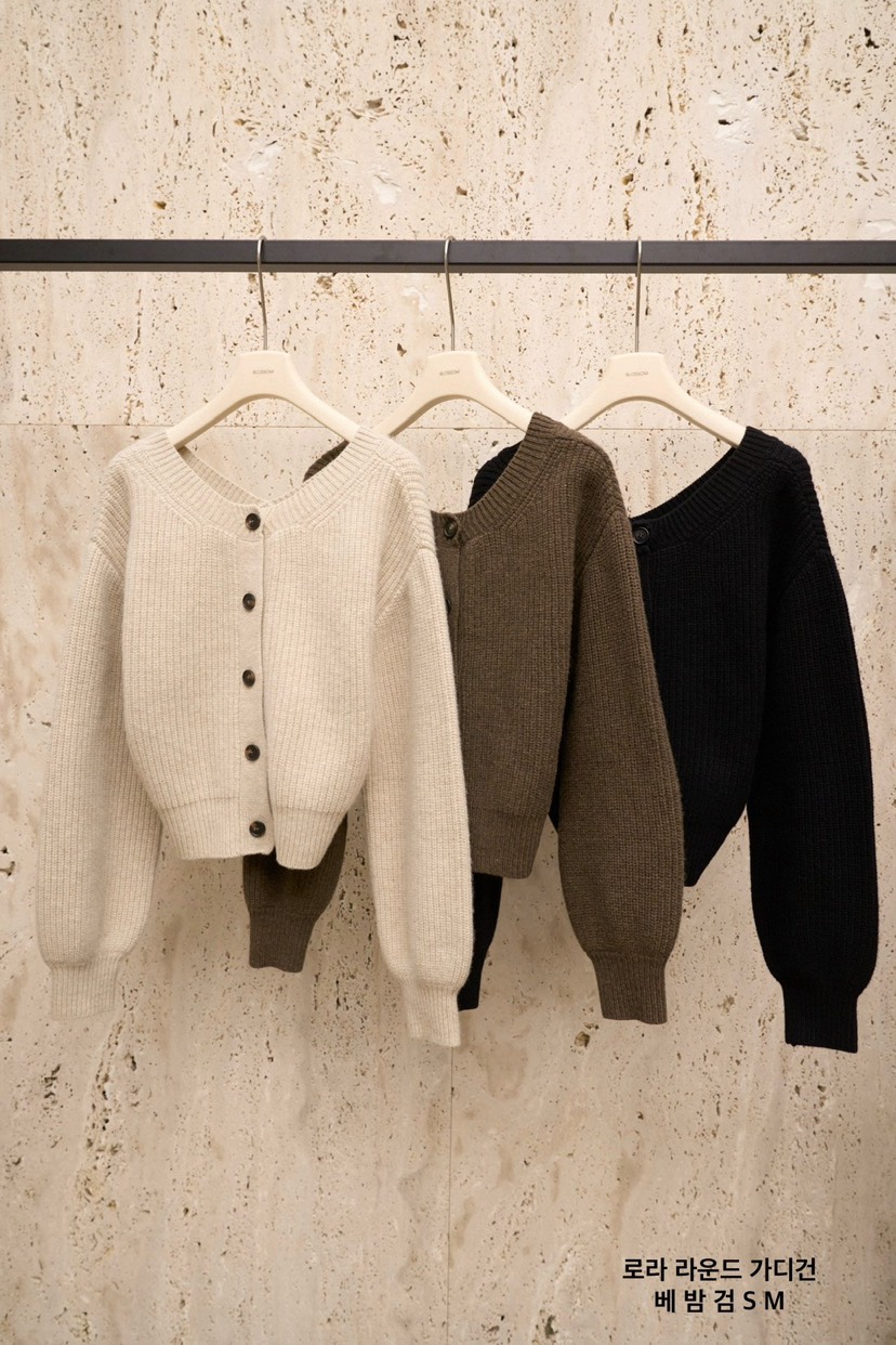 BLOSSOM東大門㊣實拍女裝新品25秋冬推薦人氣針織衫圓領開衫BLOSSOM針織衫