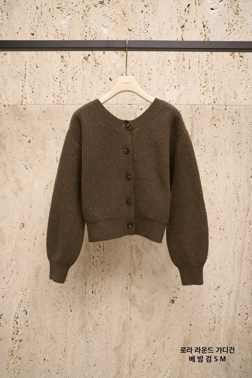 BLOSSOM東大門㊣實拍女裝新品25秋冬推薦人氣針織衫圓領開衫BLOSSOM針織衫圖色2