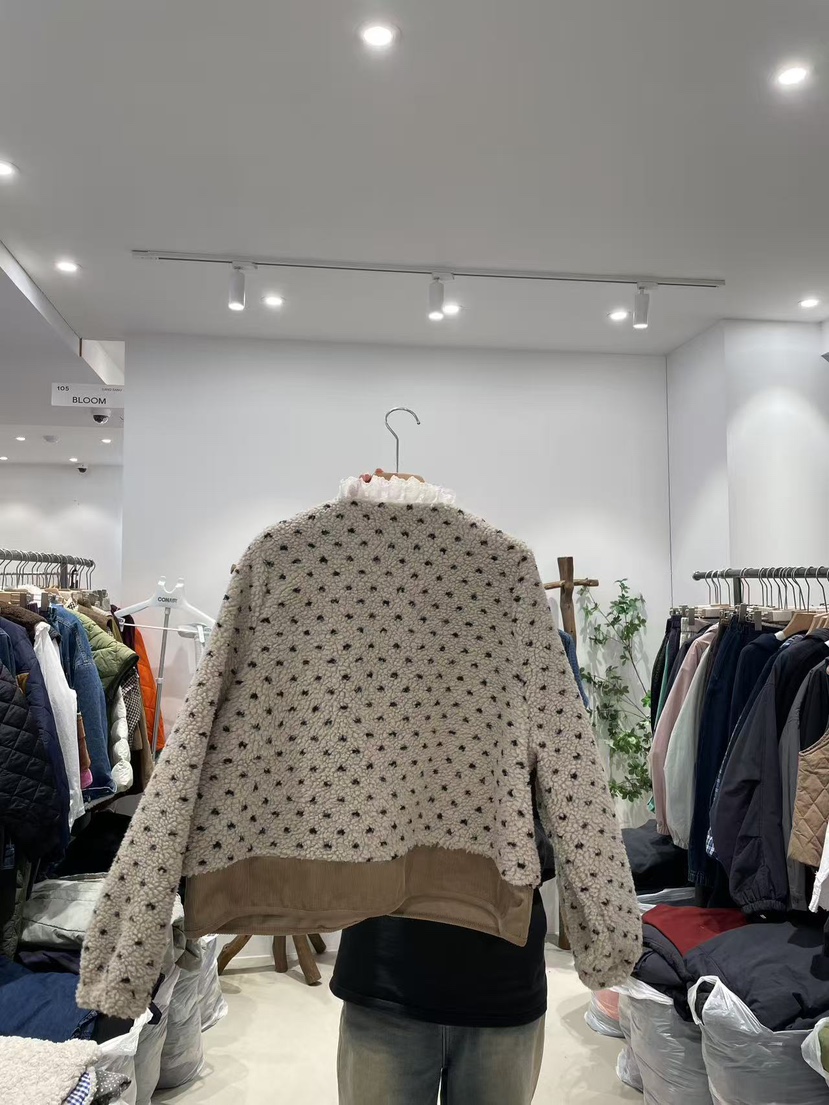 BLOOM韓國直郵㊣女裝新品休閑25秋冬推薦職業時尚夾克抓絨褶皺BLOOM-S夾克