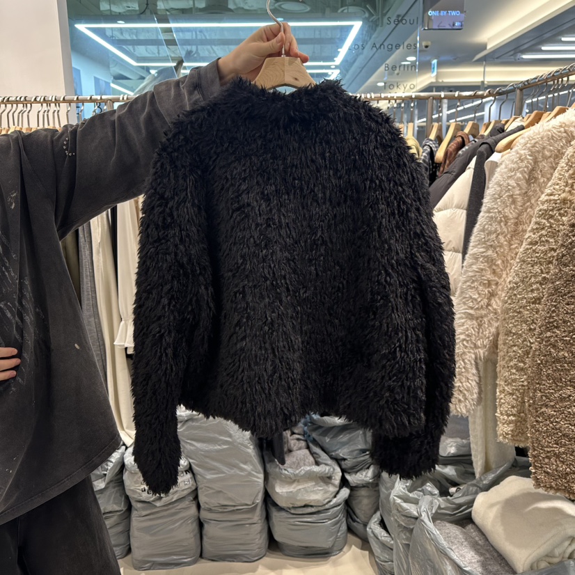 HONG.U韓國直郵㊣女士新款熱賣人氣休閑25秋冬時尚短款大衣HONG.U短款大衣