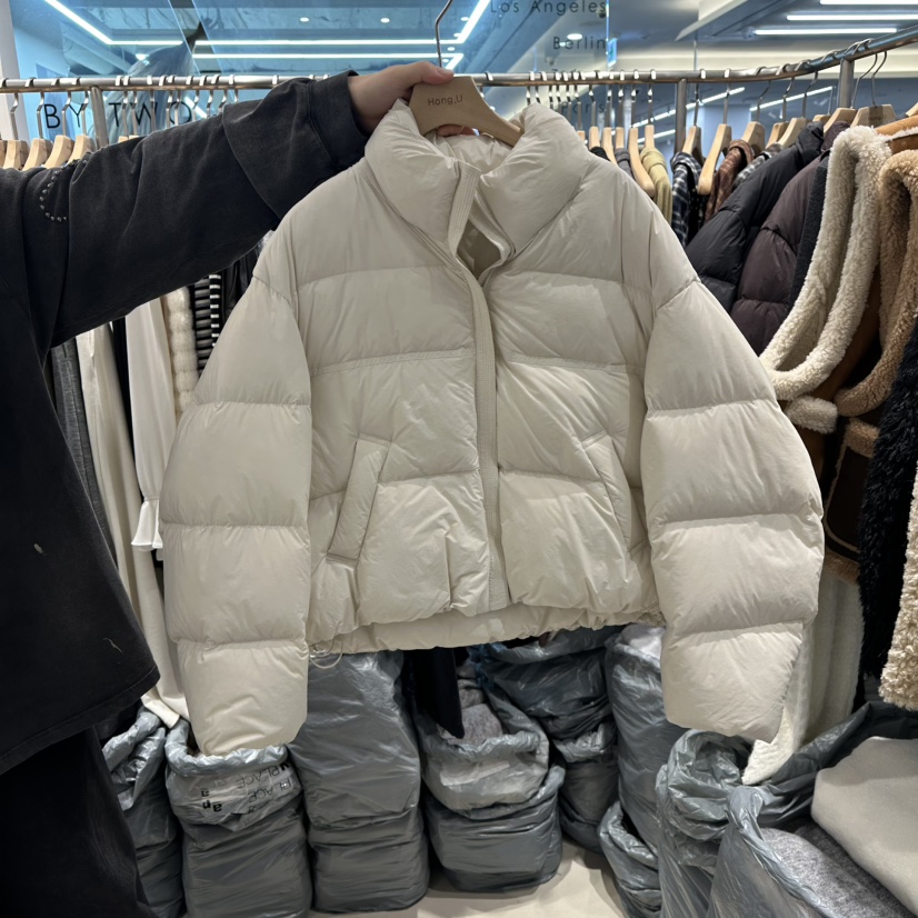 HONG.U東大門㊣代購女裝新款25秋冬推薦職業短款羽絨服鴨絨HONG.U短款羽絨服圖色1