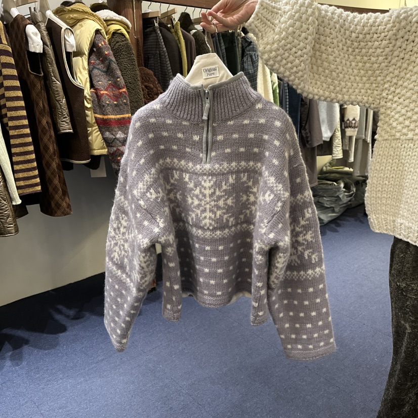 FURE東大門㊣代購女士新款人氣25秋冬時尚推薦熱賣針織衫拉鏈FURE針織衫圖色2