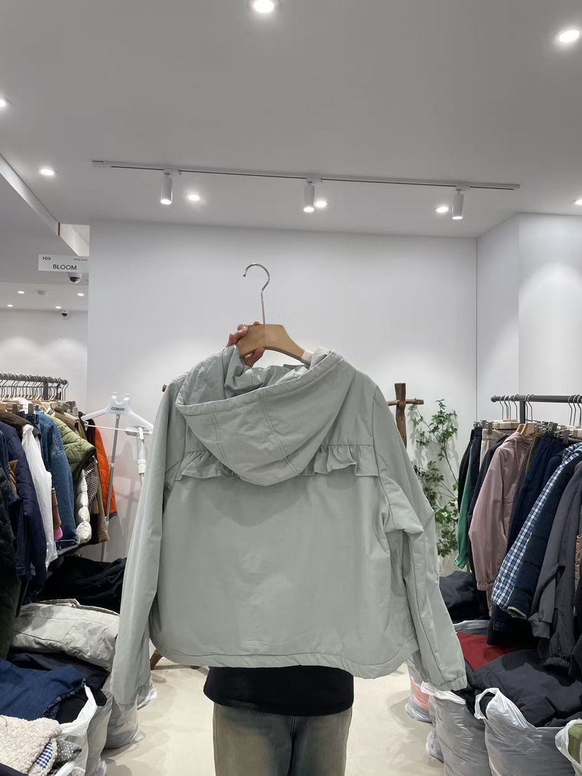 BLOOM東大門㊣實拍女裝新款時尚休閑推薦熱賣25秋冬夾克褶皺棉BLOOM-S夾克