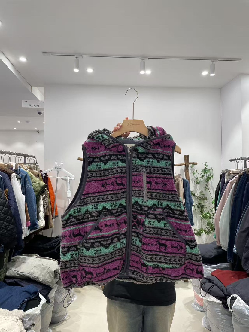 BLOOM東大門㊣實拍女裝新品人氣25秋冬熱賣職業推薦馬甲抓絨BLOOM-S馬甲圖色1