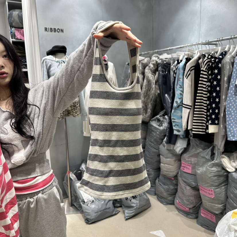 RIBBON韓國直郵㊣女士新品熱賣25秋冬職業休閑時尚吊帶背心RIBBON吊帶/背心圖色1