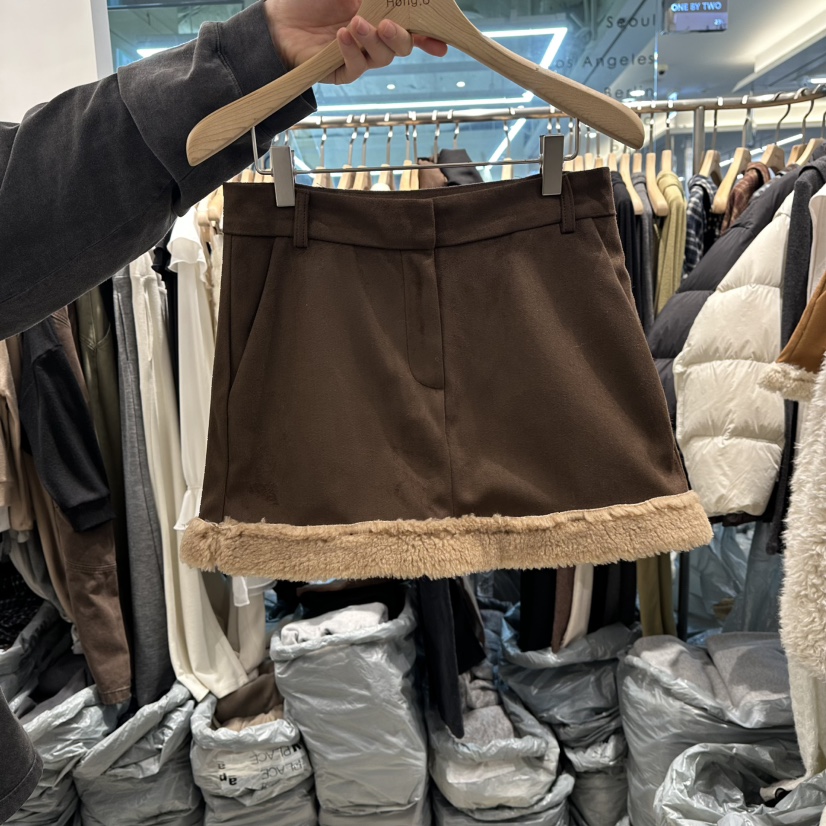 HONG.U東大門㊣直郵女士新款時尚職業人氣推薦熱賣裙褲羊毛HONG.U裙褲圖色2