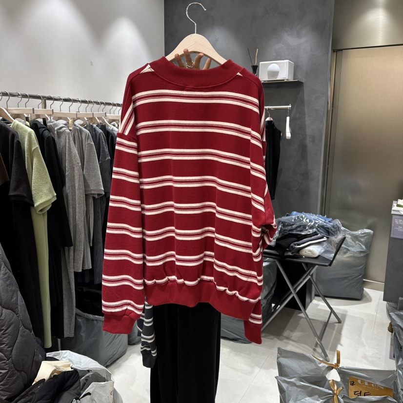 OPEN韓國直郵㊣女士新品25秋冬推薦休閑職業人氣衛衣V領加絨OPEN衛衣