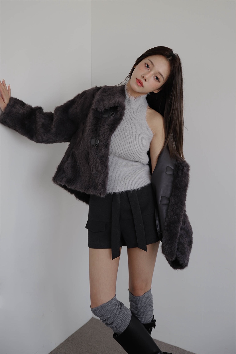 SLIT韓國直郵㊣女裝新品時尚休閑職業人氣熱賣推薦短款大衣SLIT短款大衣