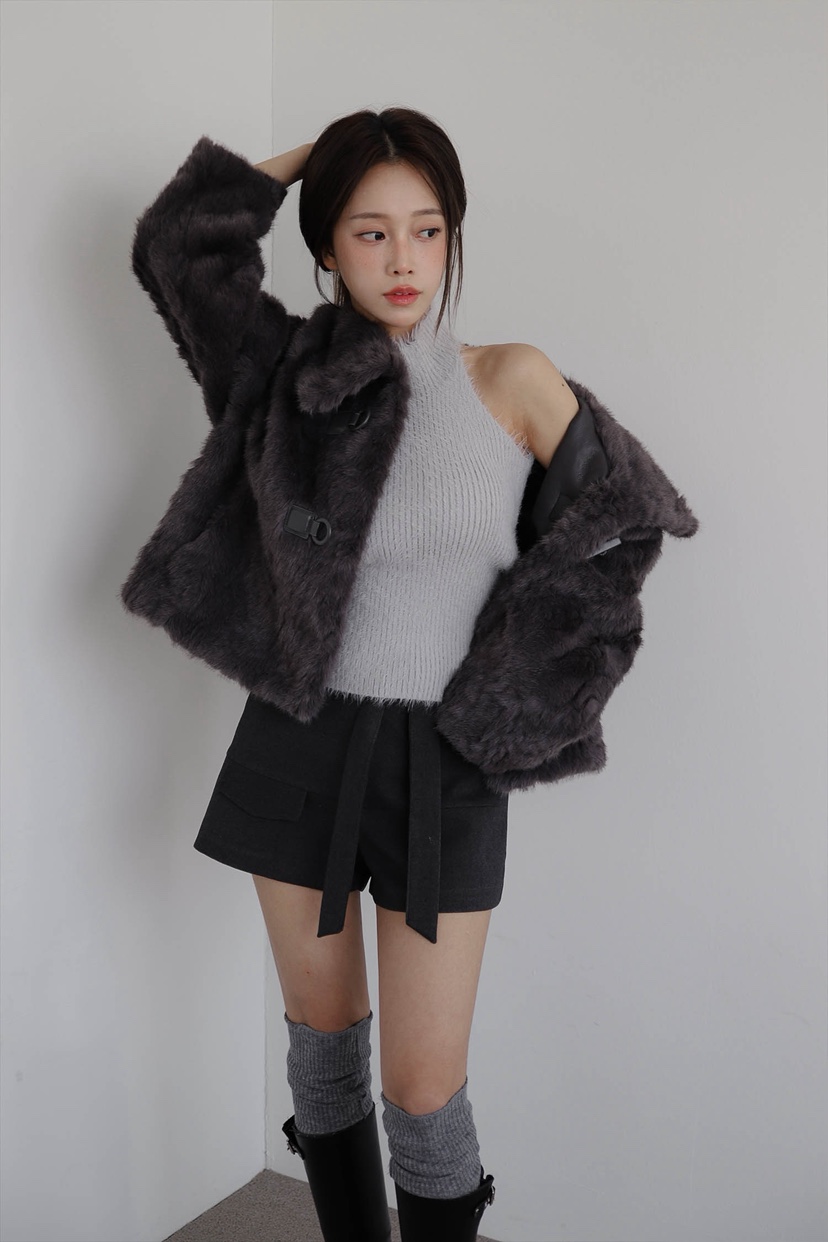 SLIT韓國直郵㊣女裝新品時尚休閑職業人氣熱賣推薦短款大衣SLIT短款大衣