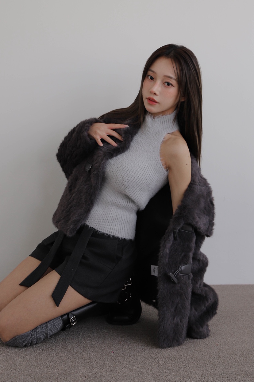 SLIT韓國直郵㊣女裝新品時尚休閑職業人氣熱賣推薦短款大衣SLIT短款大衣