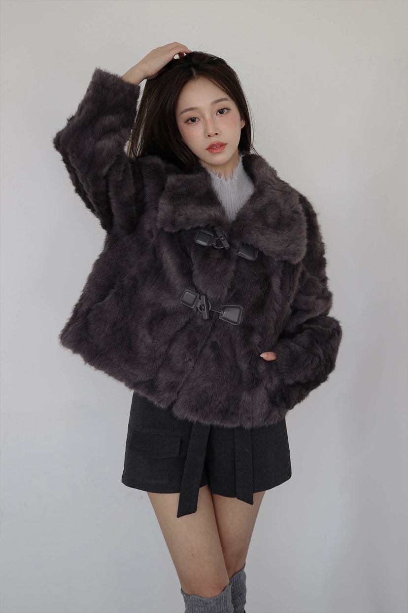 SLIT韓國直郵㊣女裝新品時尚休閑職業人氣熱賣推薦短款大衣SLIT短款大衣