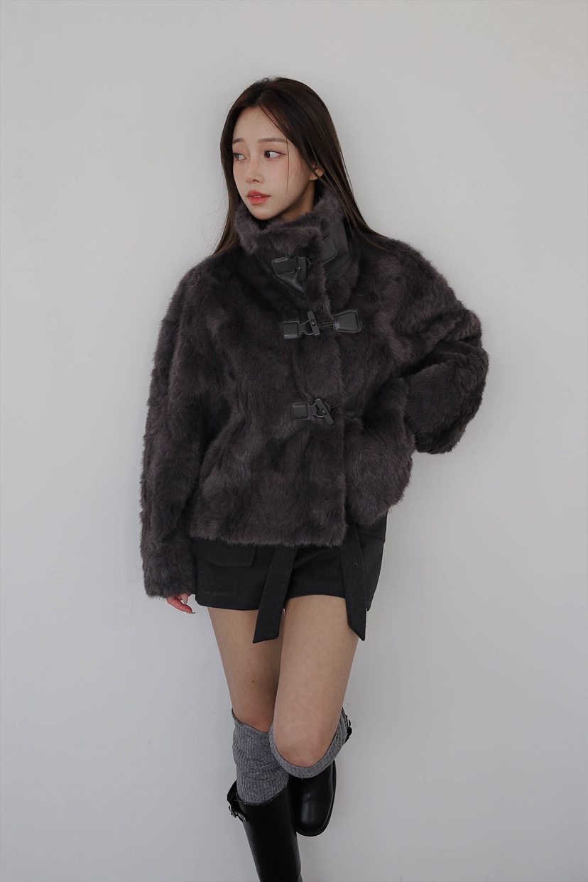 SLIT韓國直郵㊣女裝新品時尚休閑職業人氣熱賣推薦短款大衣SLIT短款大衣