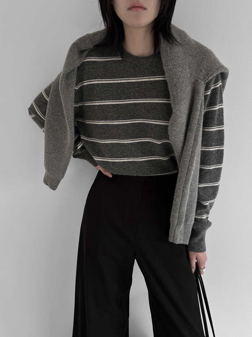 YIKHO STYLE韓國直郵㊣女士新款熱賣時尚休閑25秋冬針織衫YIKHO STYLE針織衫