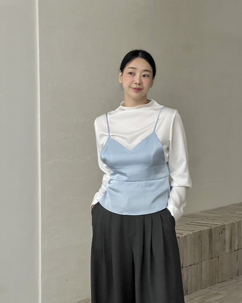 VERNI東大門㊣實拍女士新款25秋冬職業時尚推薦吊帶背心緞面VERNI吊帶/背心