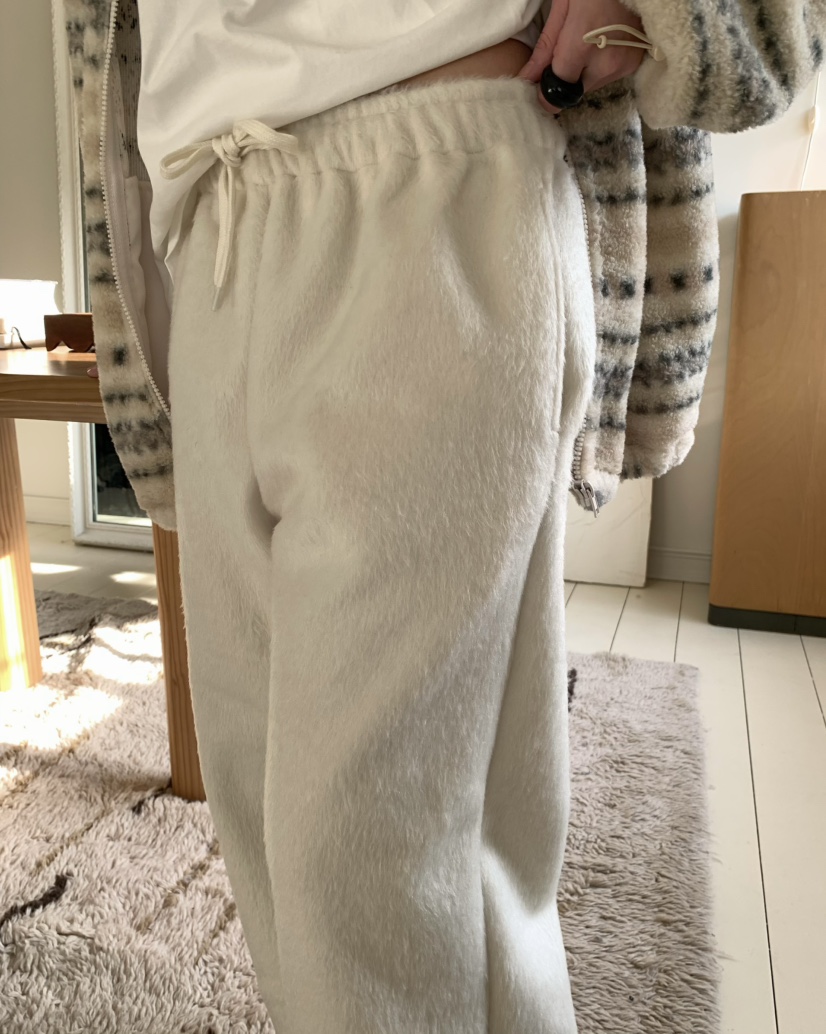 PEBBLE東大門㊣直郵女士新品人氣休閑推薦25秋冬休閑褲馬海毛PEBBLE/LAYER休閑褲