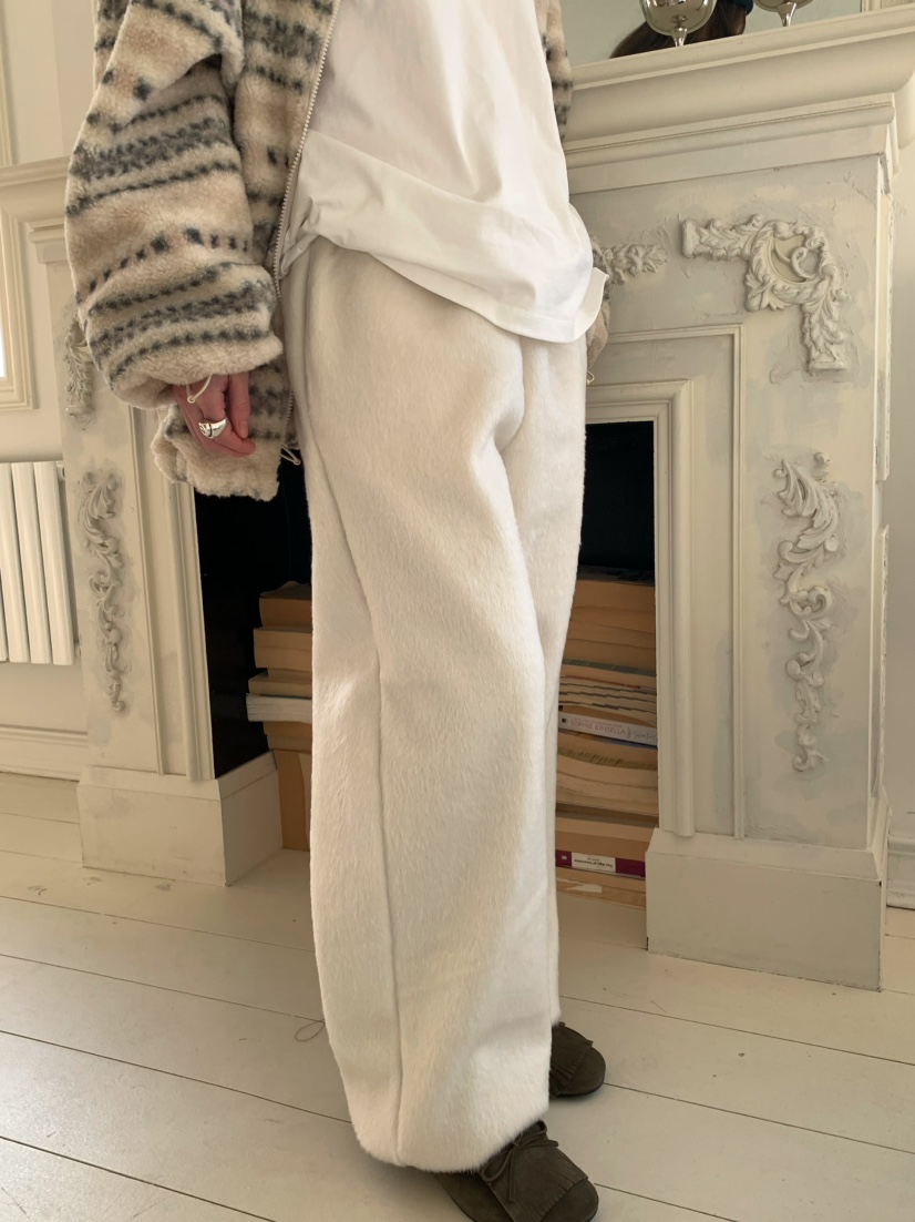 PEBBLE東大門㊣直郵女士新品人氣休閑推薦25秋冬休閑褲馬海毛PEBBLE/LAYER休閑褲