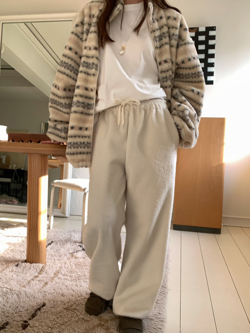 PEBBLE東大門㊣直郵女士新品人氣休閑推薦25秋冬休閑褲馬海毛PEBBLE/LAYER休閑褲