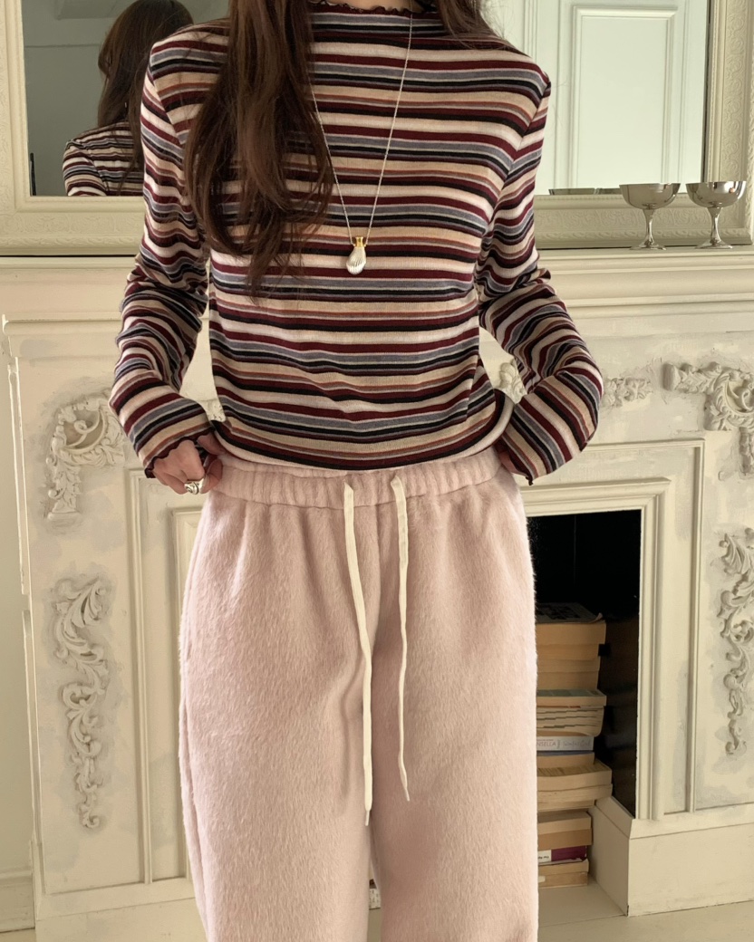 PEBBLE東大門㊣直郵女士新品人氣休閑推薦25秋冬休閑褲馬海毛PEBBLE/LAYER休閑褲