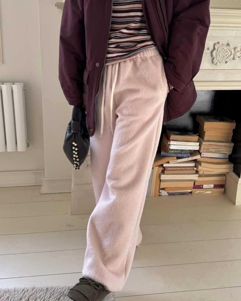 PEBBLE東大門㊣直郵女士新品人氣休閑推薦25秋冬休閑褲馬海毛PEBBLE/LAYER休閑褲