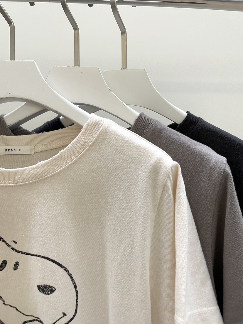 PEBBLE東大門㊣直郵女士新品休閑熱賣推薦職業時尚T恤史努比PEBBLE/LAYERT恤